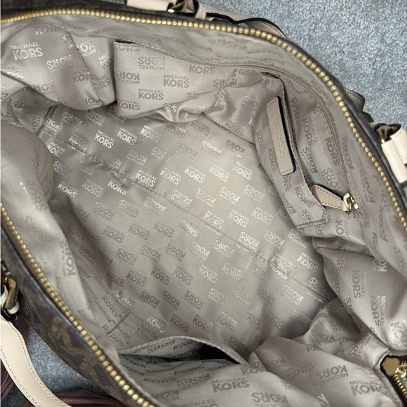 Michael Kors Speedy MK Signature Monogram Logo Satchel Bag with adjustable strap - Picture 7 of 16